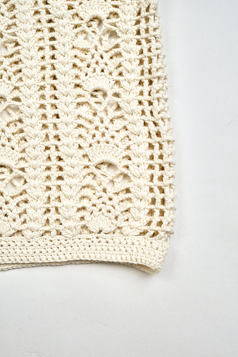 【ナイジェル・ケーボン】WOMAN / クロシェットベスト - コットンコード / CROCHET VEST - COTTON CORD