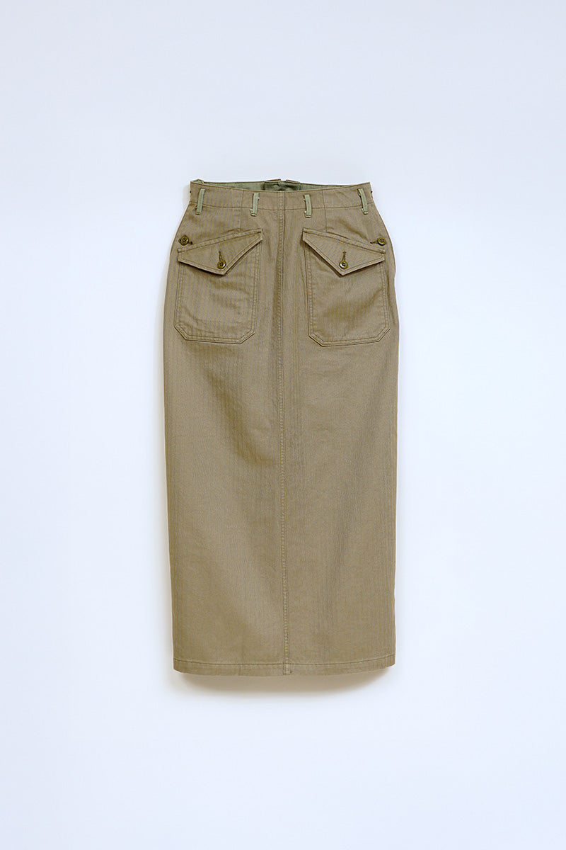 【ナイジェル・ケーボン】WOMAN / スウェディッシュ ランチスカート - ヘリンボーン / SWEDISH RANCH SKIRT - HERRINGBONE