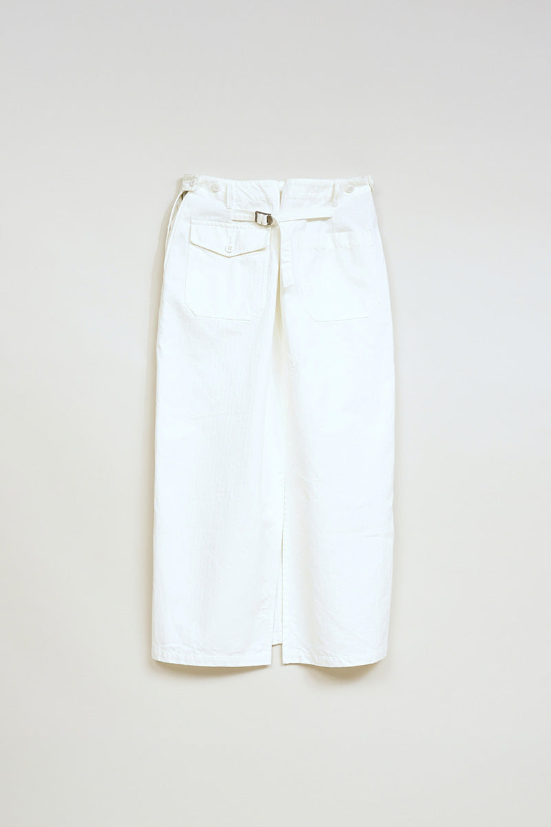 【ナイジェル・ケーボン】WOMAN / スウェディッシュ ランチスカート - ヘリンボーン / SWEDISH RANCH SKIRT - HERRINGBONE