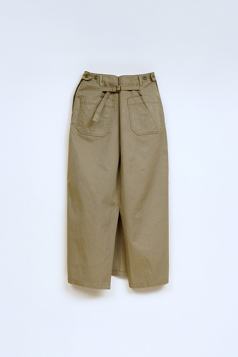 【ナイジェル・ケーボン】WOMAN / スウェディッシュ ランチスカート - ヘリンボーン / SWEDISH RANCH SKIRT - HERRINGBONE