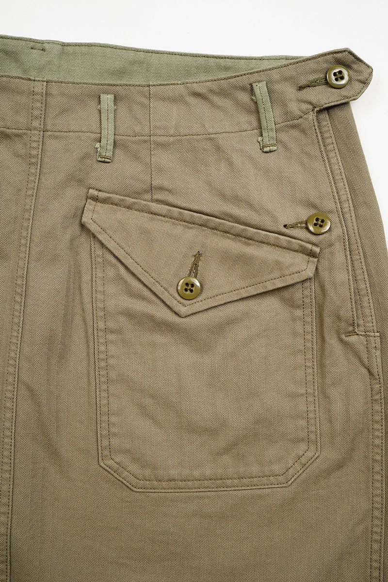 【ナイジェル・ケーボン】WOMAN / スウェディッシュ ランチスカート - ヘリンボーン / SWEDISH RANCH SKIRT - HERRINGBONE