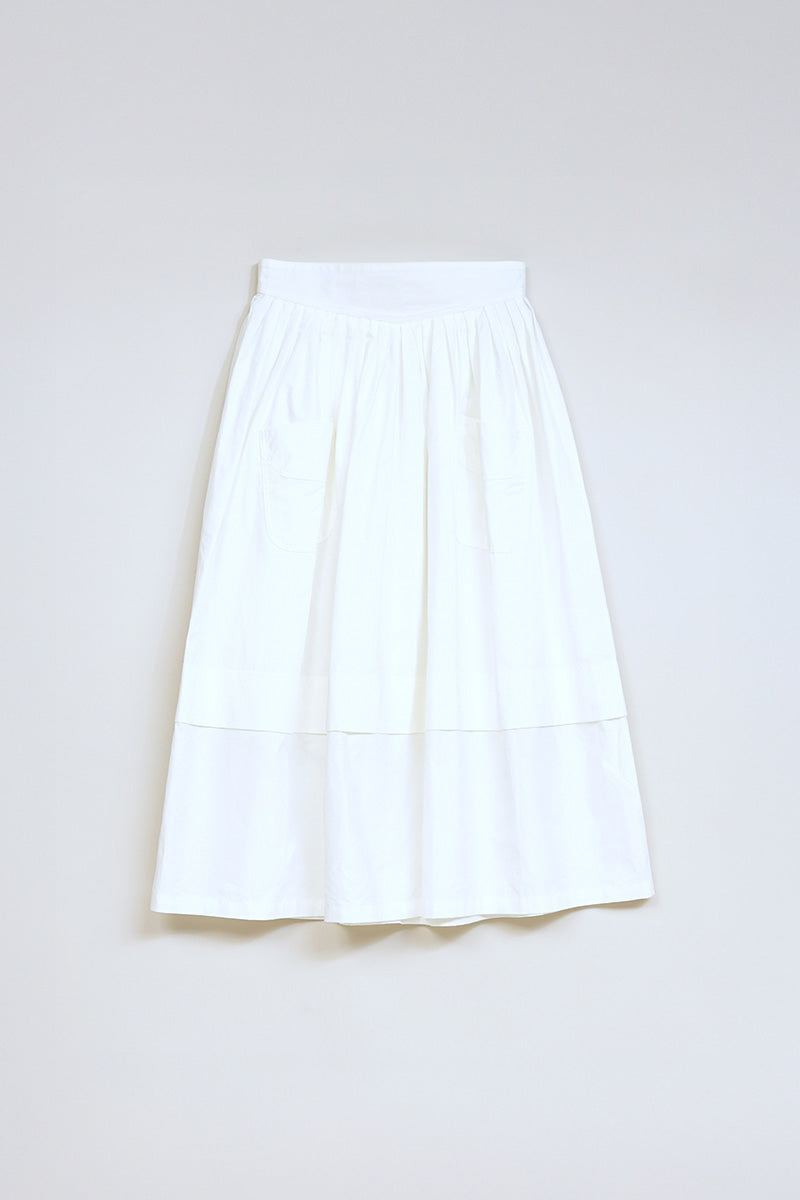 【ナイジェル・ケーボン】WOMAN / ワークスカート - コットンリネン / WORK SKIRT - COTTON LINEN