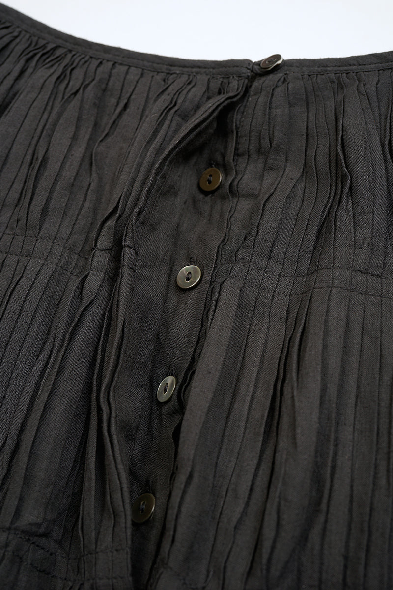 【ナイジェル・ケーボン】WOMAN / ハンドプリーツド スカート - カディ / HAND PLEATED SKIRT - KHADI