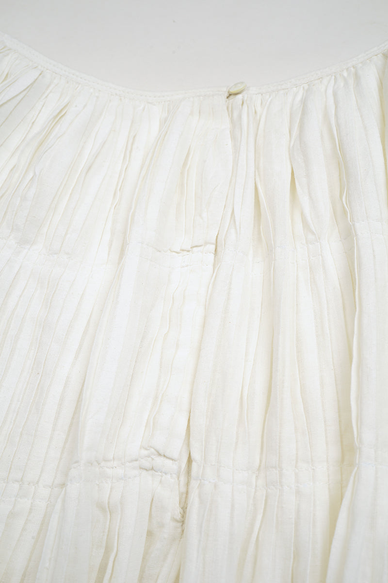 【ナイジェル・ケーボン】WOMAN / ハンドプリーツド スカート - カディ / HAND PLEATED SKIRT - KHADI