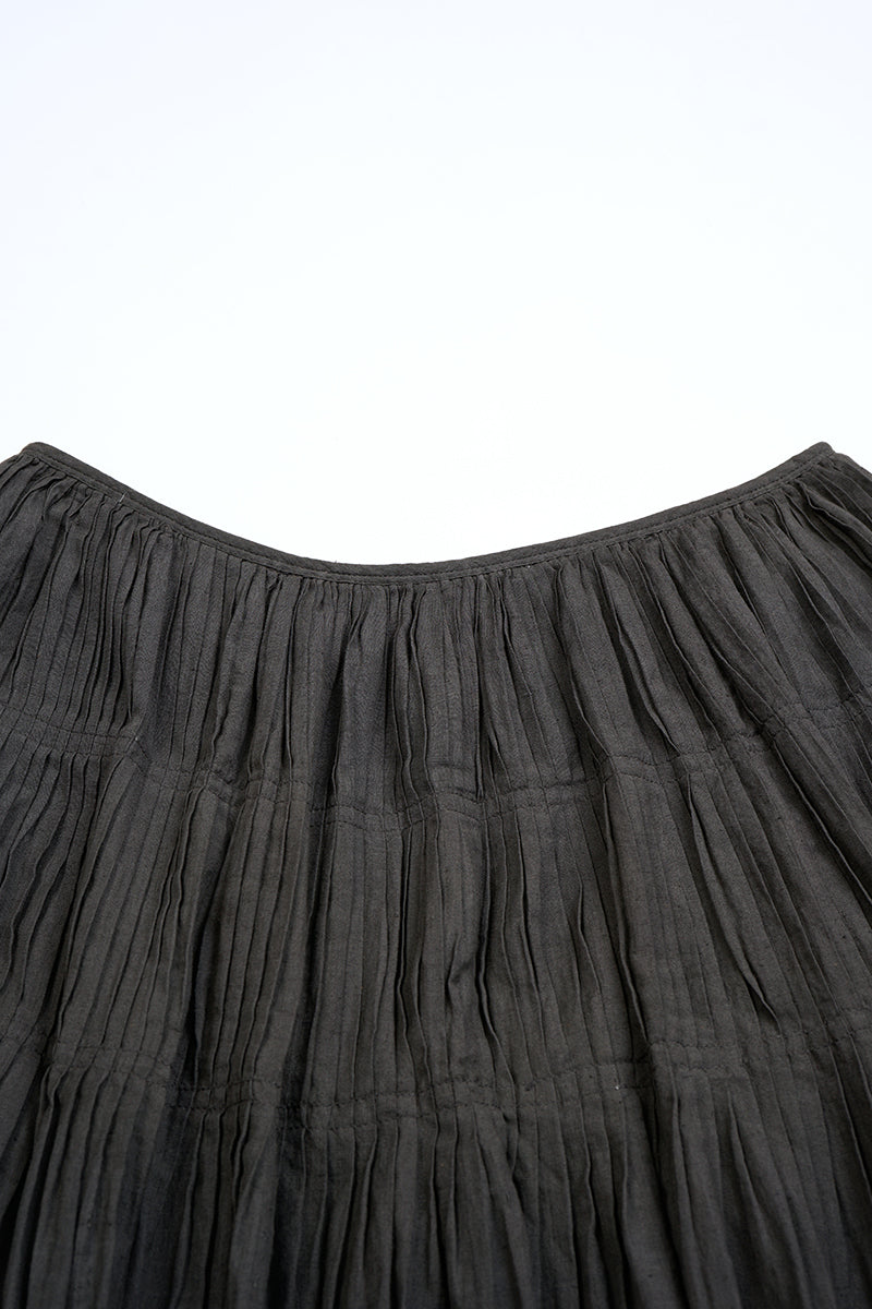 【ナイジェル・ケーボン】WOMAN / ハンドプリーツド スカート - カディ / HAND PLEATED SKIRT - KHADI