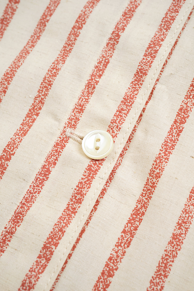 【ナイジェル・ケーボン】WOMAN / 2ウェイ ワークドレス - ストライプ コットンリネン / 2WAY WORK DRESS - STRIPE COTTON LINEN