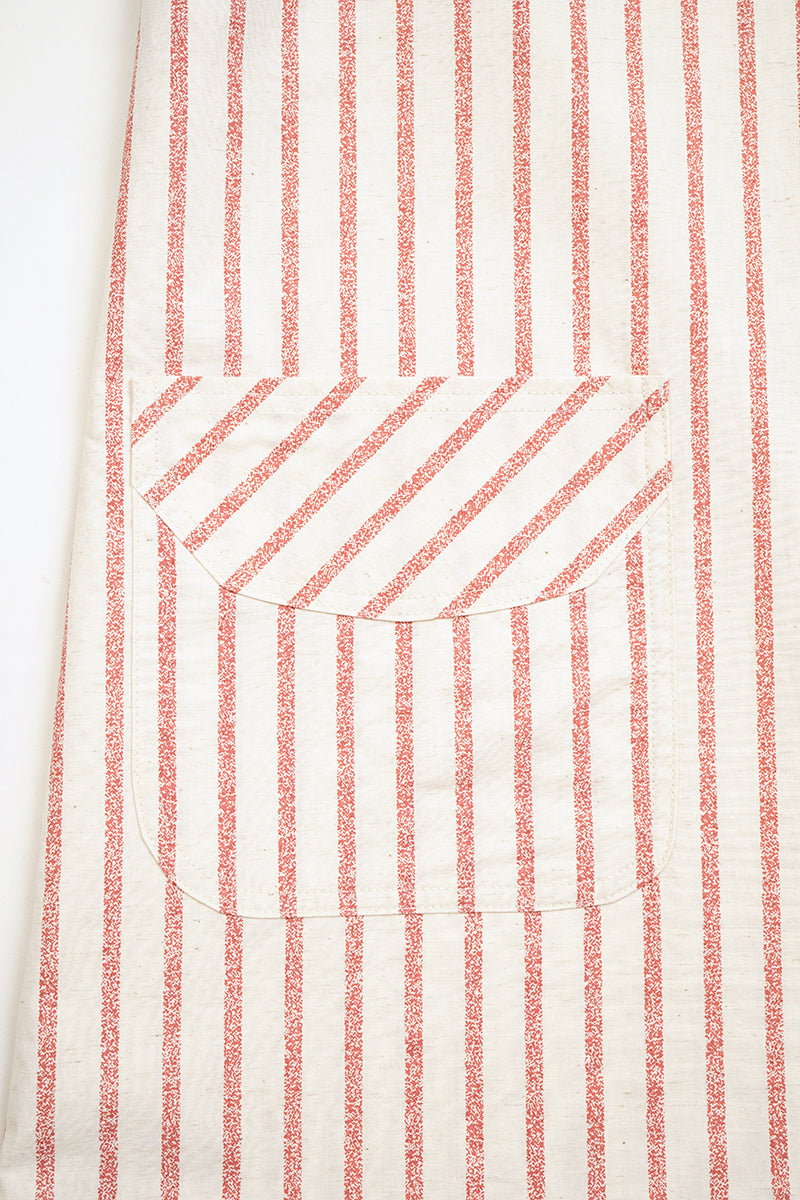 【ナイジェル・ケーボン】WOMAN / 2ウェイ ワークドレス - ストライプ コットンリネン / 2WAY WORK DRESS - STRIPE COTTON LINEN