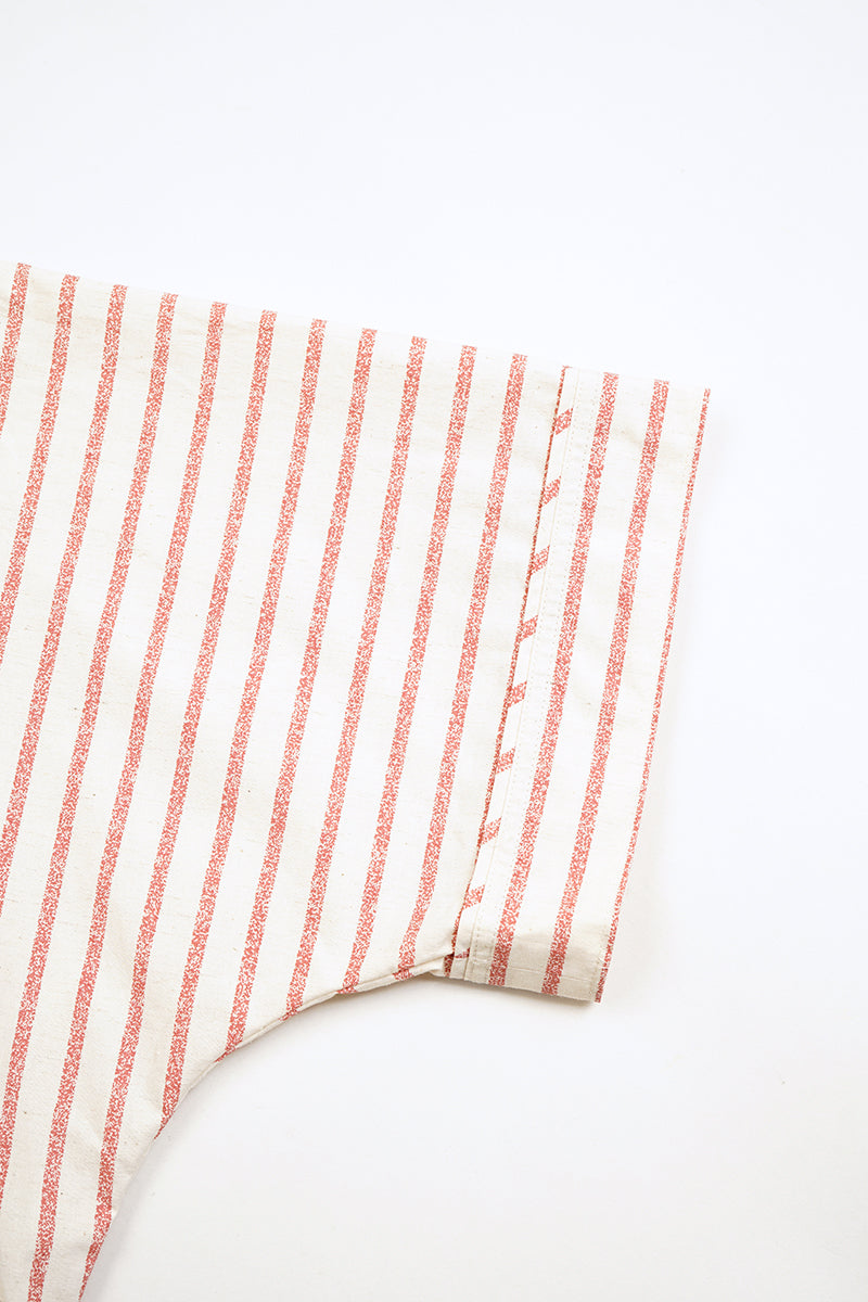 【ナイジェル・ケーボン】WOMAN / 2ウェイ ワークドレス - ストライプ コットンリネン / 2WAY WORK DRESS - STRIPE COTTON LINEN