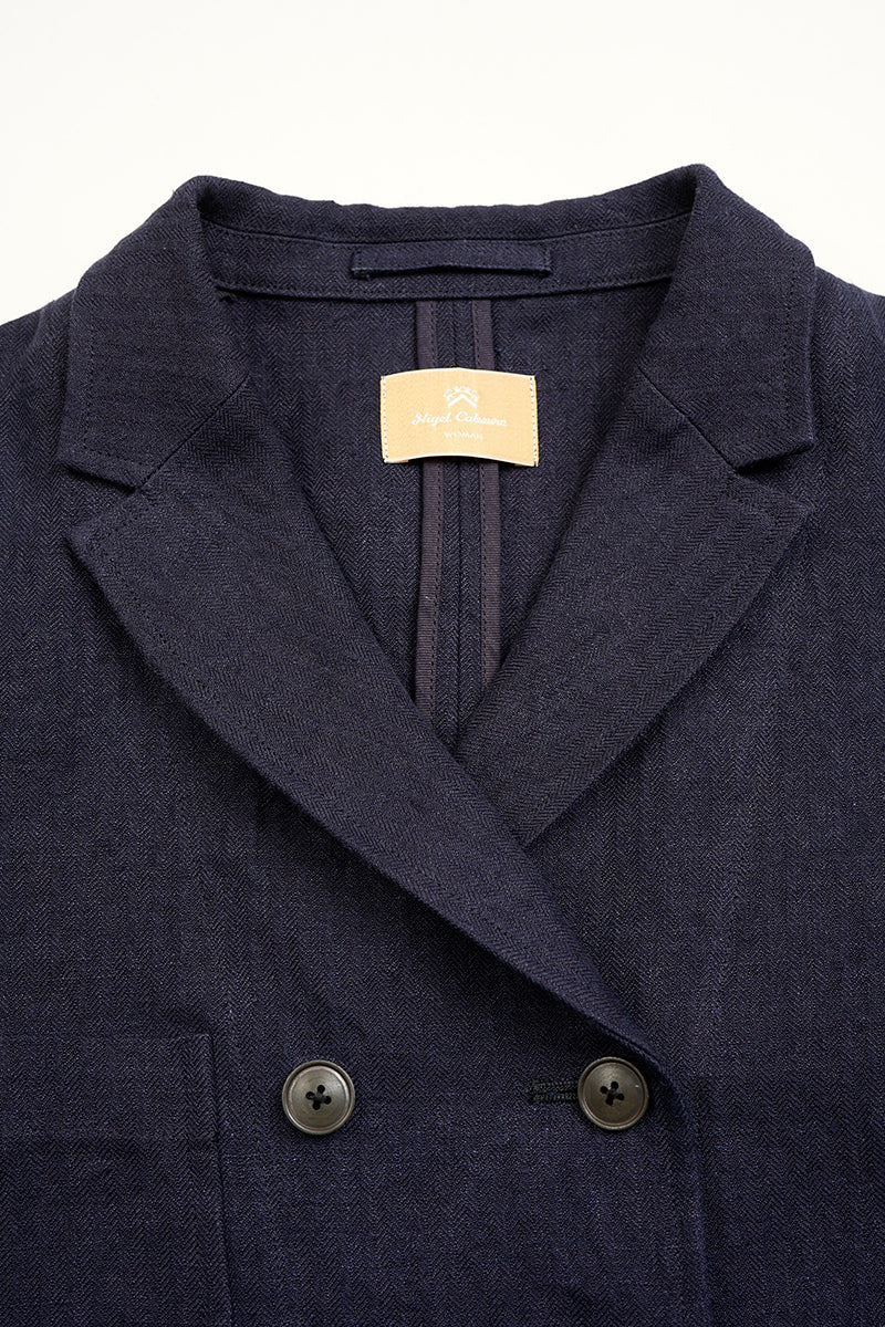 希少 ナイジェルケーボン ダブルブレスト テーラードジャケット シャンブレー 拘り貫いた生地》BLACK CHAMBRAY – ナイジェル・ケーボン オンライン