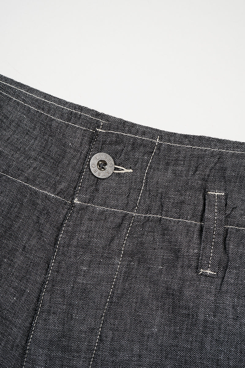【ナイジェル・ケーボン】UNISEX / アングルドパンツ - リネンデニム / PT02-02 ANGLED PANT - LINEN DENIM