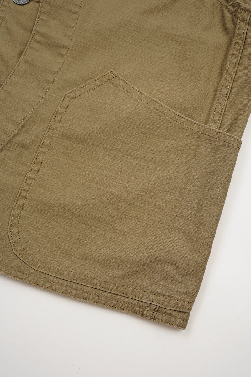 【ナイジェル・ケーボン】UNISEX / ワークスーツベスト - スラブサテン / V01 WORK SUIT VEST - SLUB SATEEN