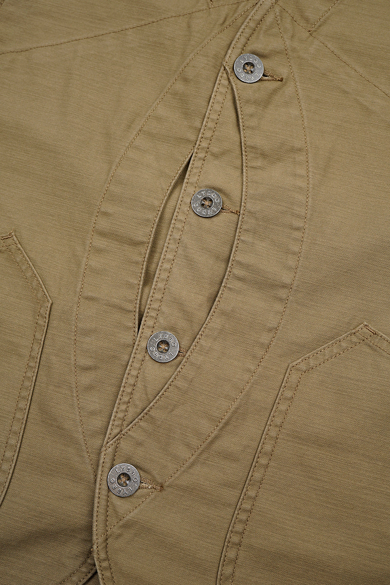 【ナイジェル・ケーボン】UNISEX / ワークスーツベスト - スラブサテン / V01 WORK SUIT VEST - SLUB SATEEN