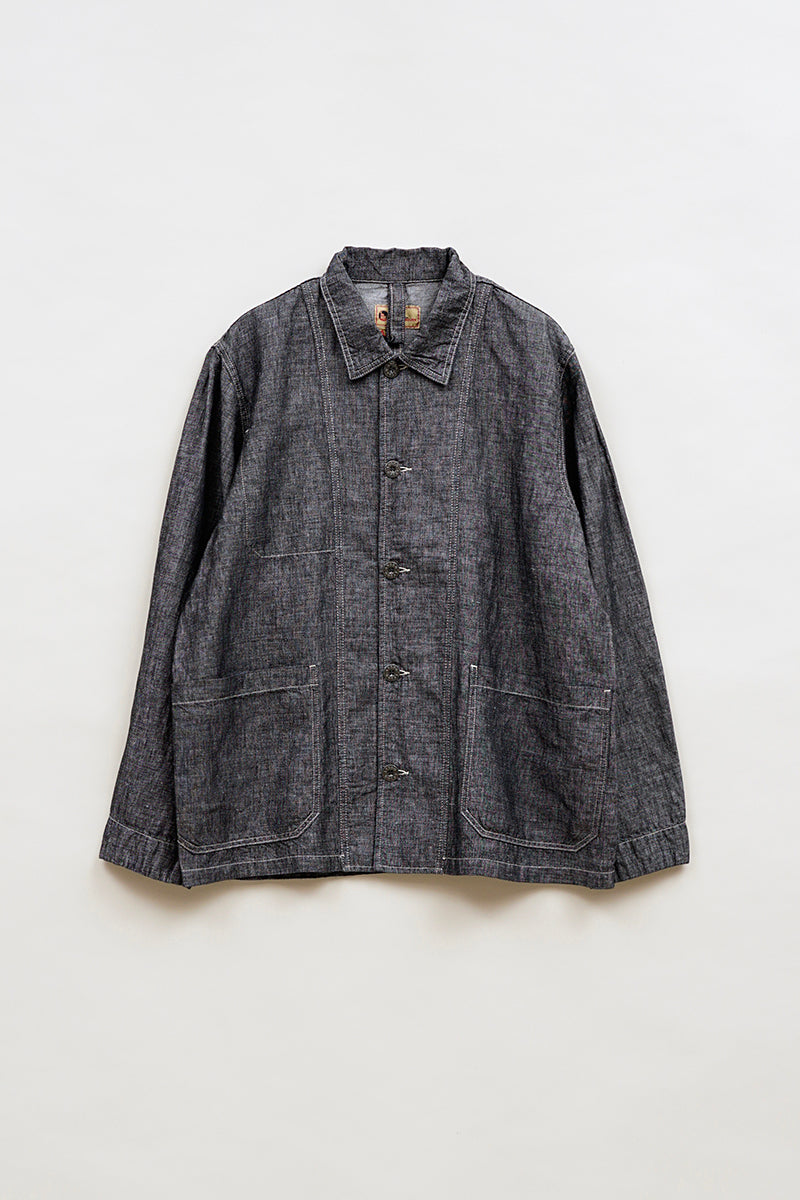 【ナイジェル・ケーボン】UNISEX / チョアジャケット - リネンデニム / JK03-02 CHORE JACKET - LINEN DENIM