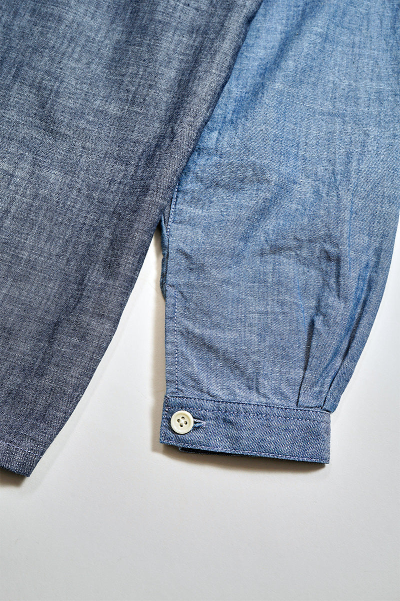 【ナイジェル・ケーボン】WOMAN / ワークシャツ - クリンクルドシャンブレー /  S51A WORK SHIRT - CRINKLED CHAMBRAY