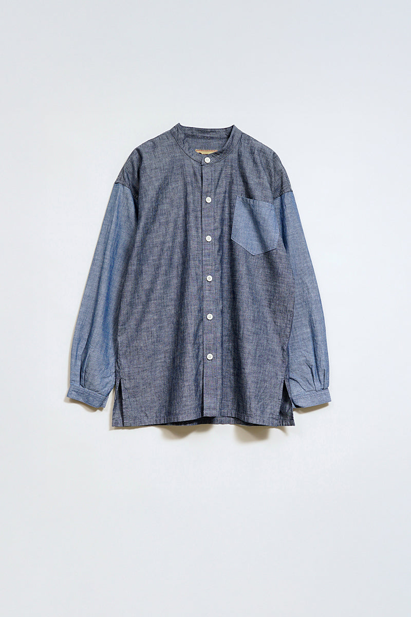 【ナイジェル・ケーボン】WOMAN / ワークシャツ - クリンクルドシャンブレー /  S51A WORK SHIRT - CRINKLED CHAMBRAY
