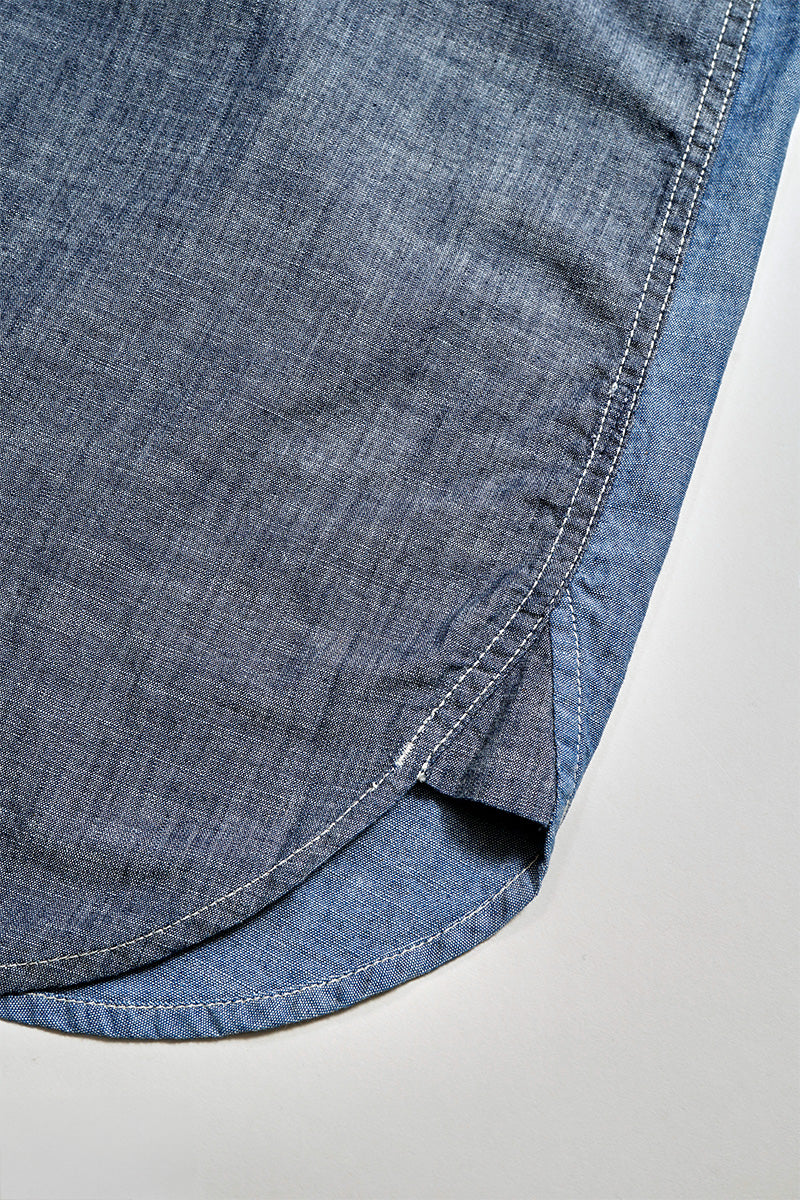 【ナイジェル・ケーボン】WOMAN / ワークシャツ - ツートンシャンブレー / D51A WORK SHIRT - DR 2TONE CHAMBRAY