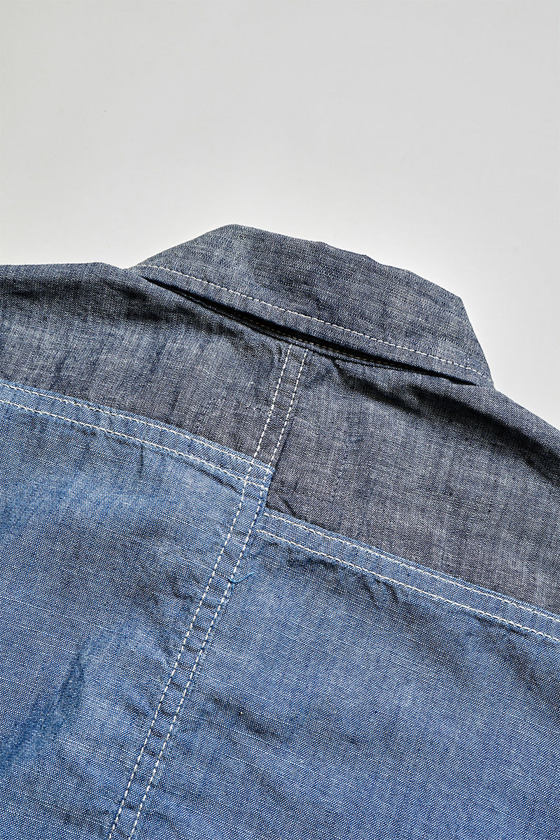 【ナイジェル・ケーボン】WOMAN / ワークシャツ - ツートンシャンブレー / D51A WORK SHIRT - DR 2TONE CHAMBRAY