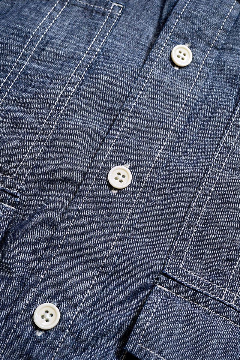 【ナイジェル・ケーボン】WOMAN / ワークシャツ - ツートンシャンブレー / D51A WORK SHIRT - DR 2TONE CHAMBRAY