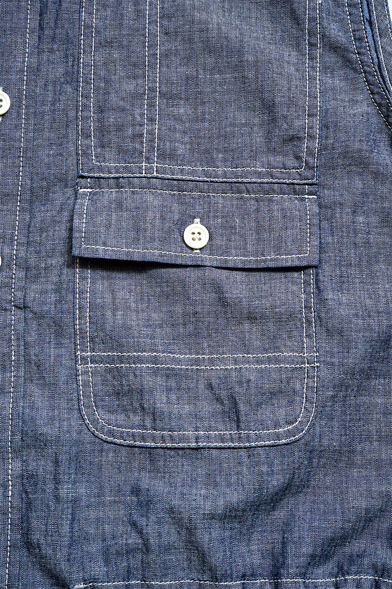【ナイジェル・ケーボン】WOMAN / ワークシャツ - ツートンシャンブレー / D51A WORK SHIRT - DR 2TONE CHAMBRAY