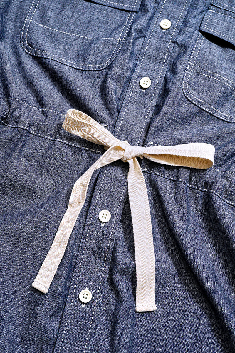 【ナイジェル・ケーボン】WOMAN / ワークシャツ - ツートンシャンブレー / D51A WORK SHIRT - DR 2TONE CHAMBRAY