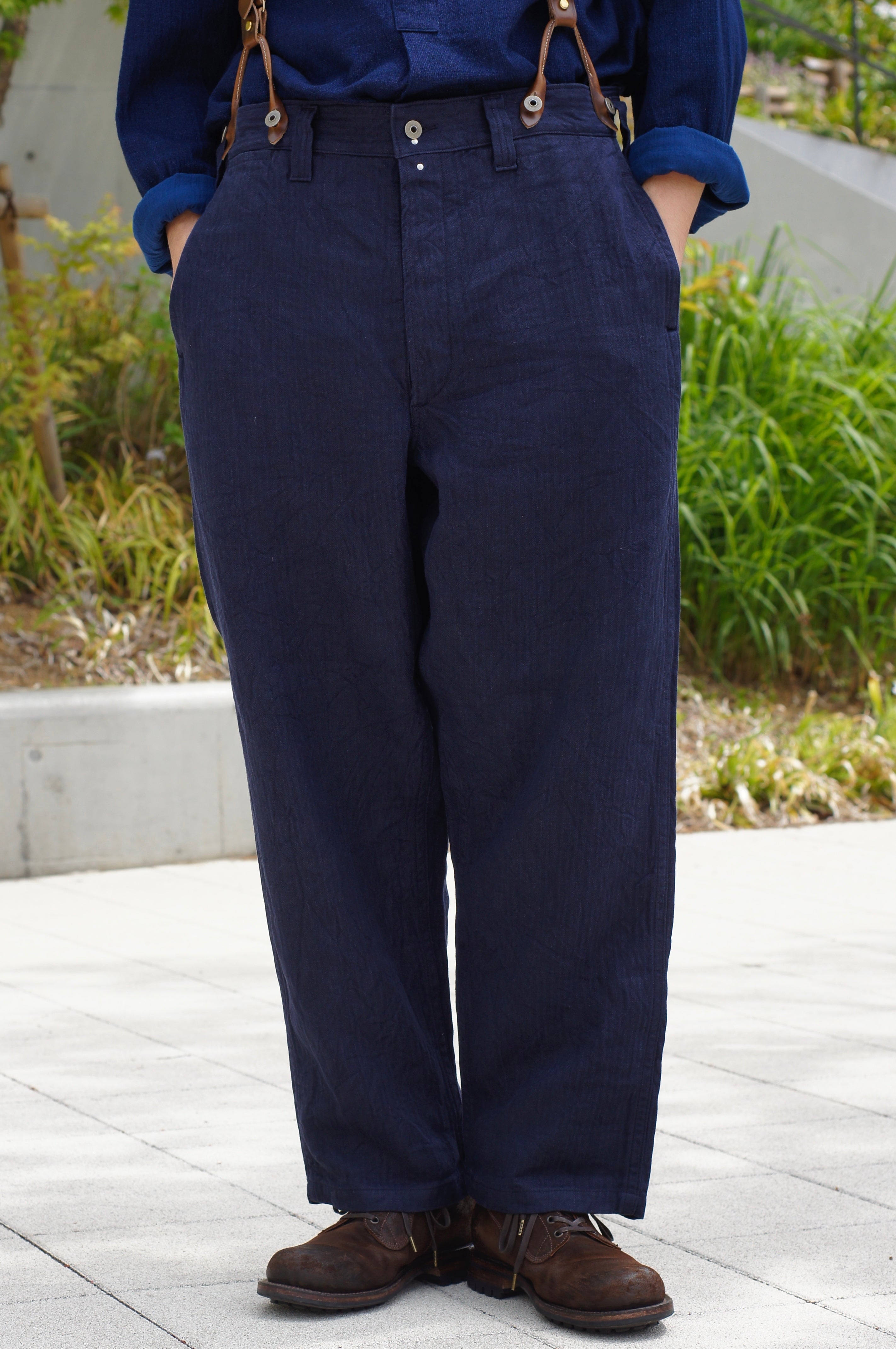Nigel Cabourn ナイジェルケーボン　厚手コットンパンツ36 ネイビー Styling]Nigel Cabourn THE ARMY GYM FLAGSHIP STORE 2025.4.23