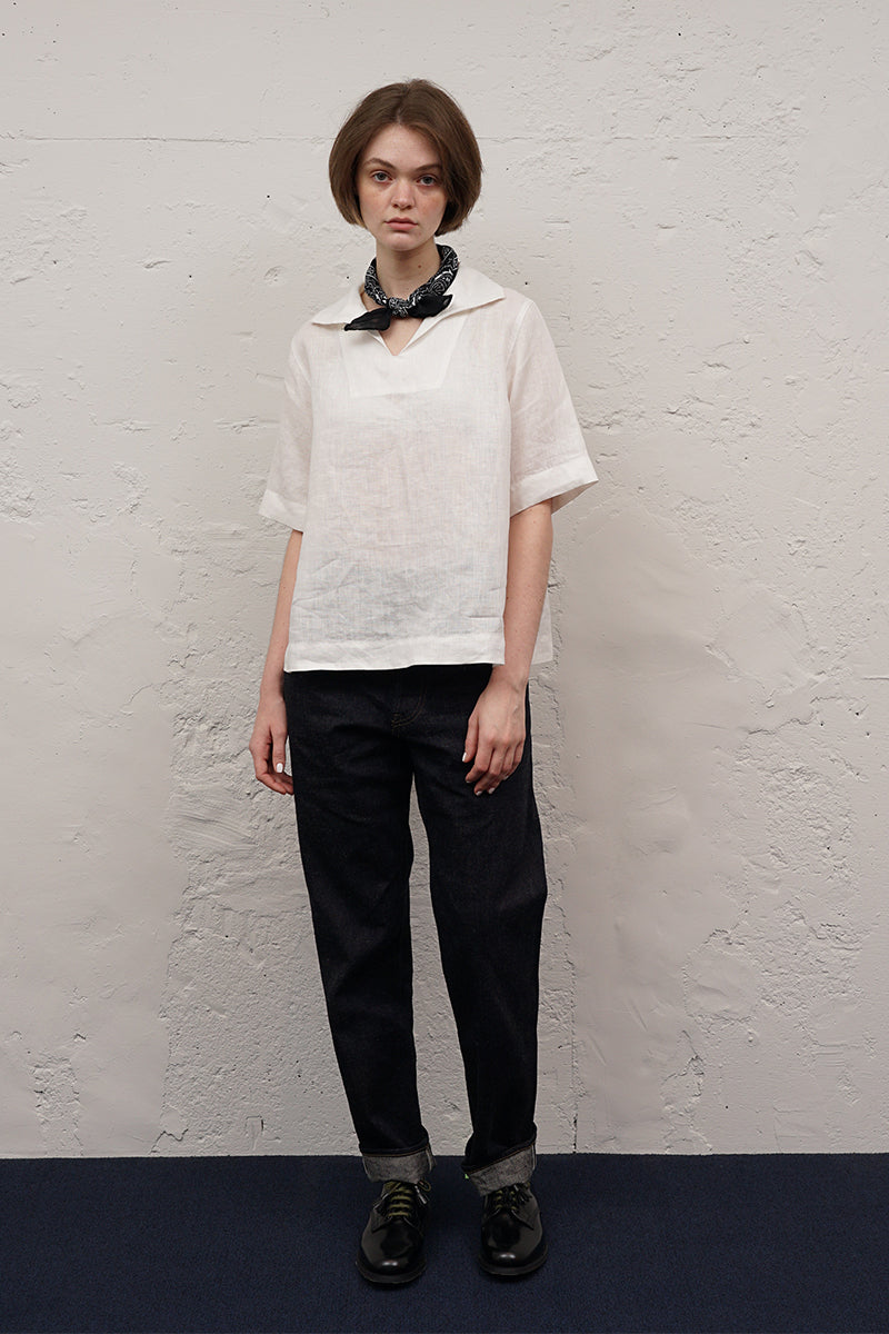 【ナイジェル・ケーボン】WOMAN / スキッパーシャツ -リネン / SKIPPER SHIRT S/S  - LINEN