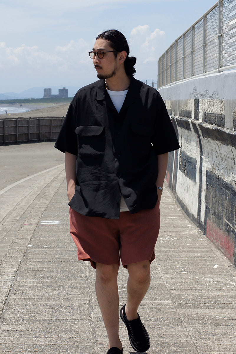 【ナイジェル・ケーボン】MAN / オープンカラーシャツ - レーヨンサルファーダイ / OPEN COLLAR SHIRT - RAYON SULFUR DYE