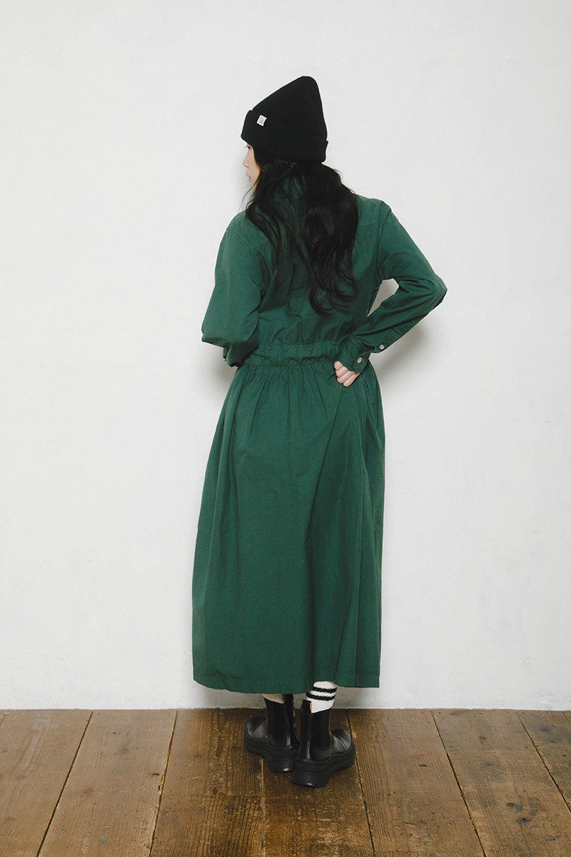 CULLNI ノーカラートレンチジャケット　グリーン　21AW ナイジェル・ケーボン】WOMAN / ジャパニーズファーマーコートドレス
