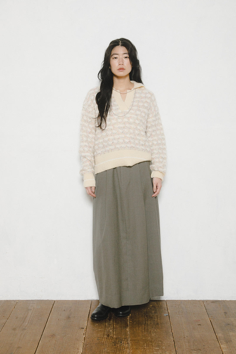 【ナイジェル・ケーボン】WOMAN / スキッパーニット ファンシーツイード / SKIPPER KNIT FANCY TWEED