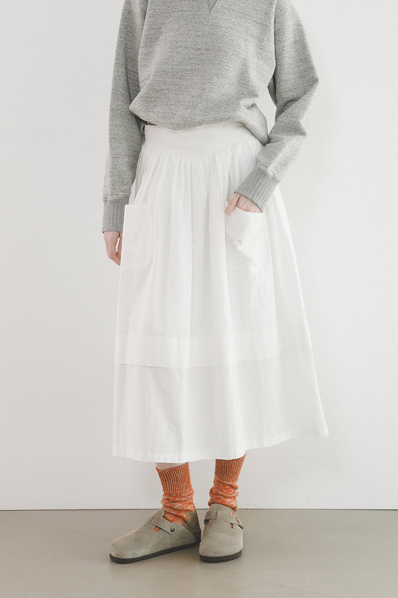 【ナイジェル・ケーボン】WOMAN / ワークスカート - コットンリネン / WORK SKIRT - COTTON LINEN