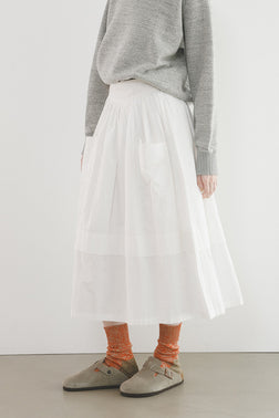 【ナイジェル・ケーボン】WOMAN / ワークスカート - コットンリネン / WORK SKIRT - COTTON LINEN