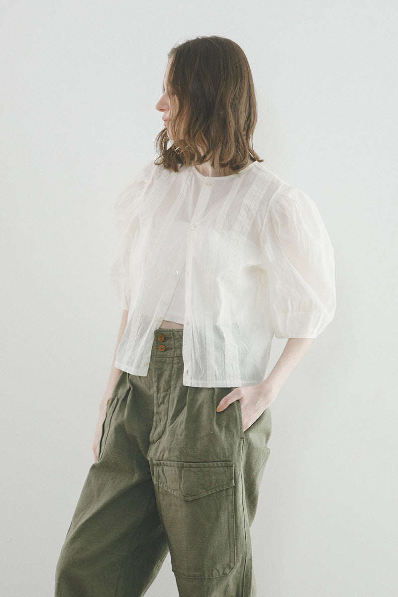 【ナイジェル・ケーボン】WOMAN / ２ウェイブラウス ハーフスリーブ / 2WAY BLOUSE HALF SLEEVE