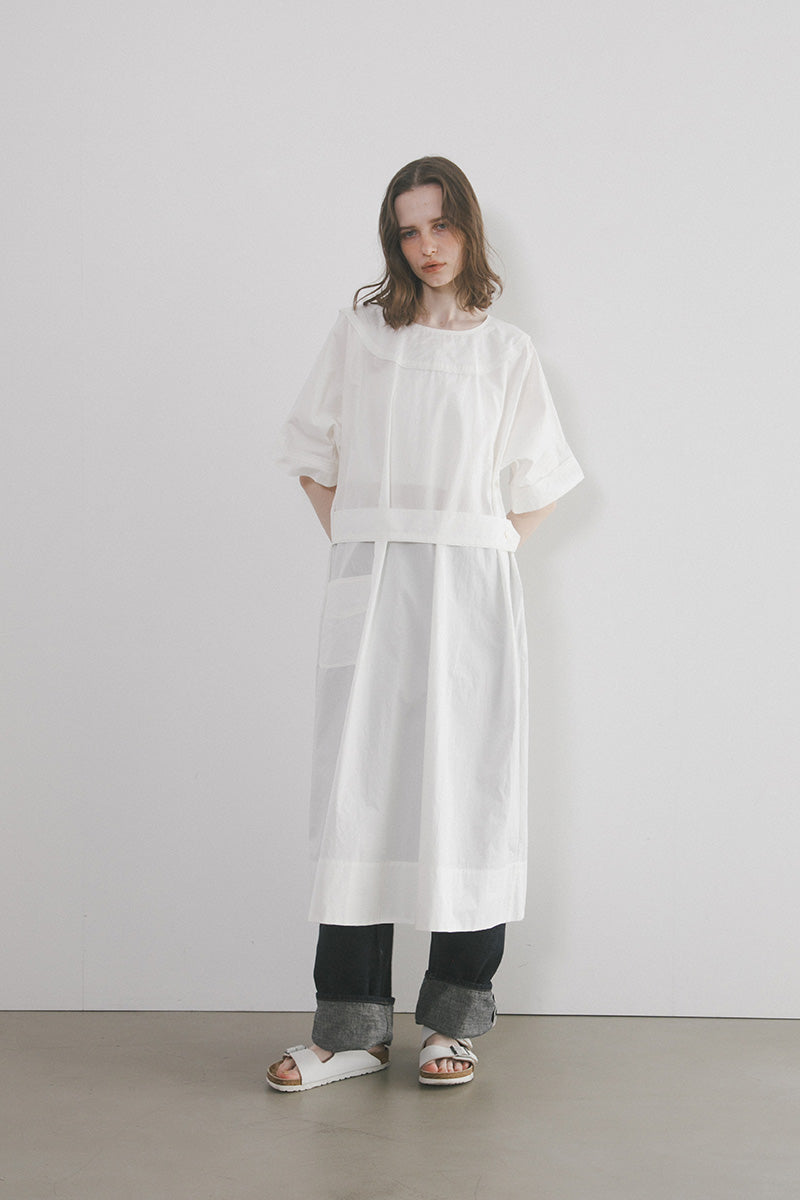 【ナイジェル・ケーボン】WOMAN / 2ウェイ ワークドレス - コットンリネン / 2WAY WORK DRESS - COTTON LINEN