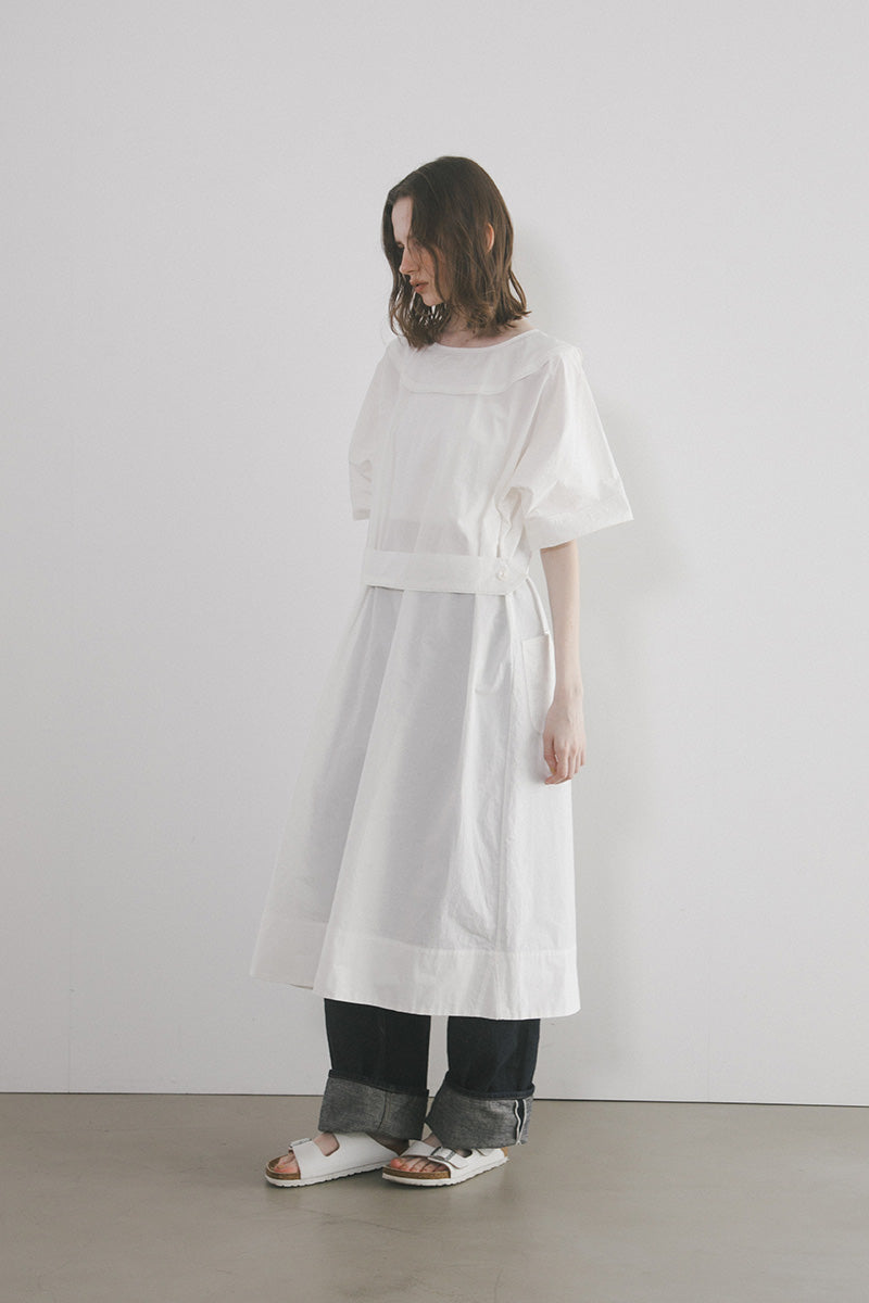 【ナイジェル・ケーボン】WOMAN / 2ウェイ ワークドレス - コットンリネン / 2WAY WORK DRESS - COTTON LINEN
