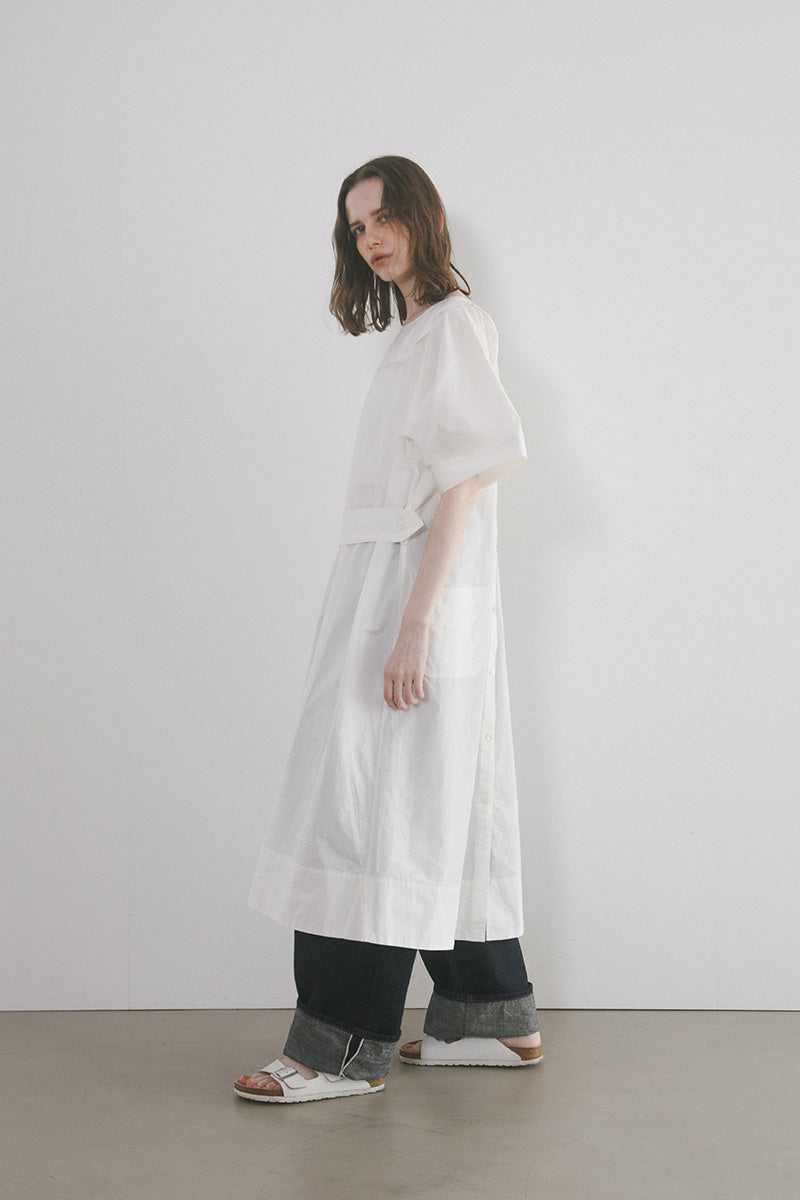 【ナイジェル・ケーボン】WOMAN / 2ウェイ ワークドレス - コットンリネン / 2WAY WORK DRESS - COTTON LINEN