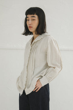 オンラインストア・吉祥寺店限定【ナイジェル・ケーボン】WOMAN / マリンブラウス -コットンリネン / MARINE BLOUSE C/L