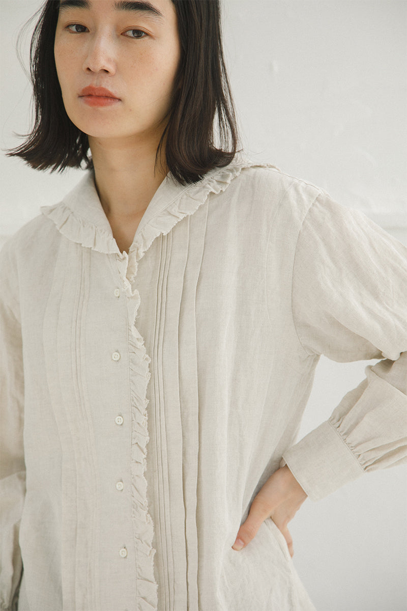 オンラインストア・吉祥寺店限定【ナイジェル・ケーボン】WOMAN / マリンブラウス -コットンリネン / MARINE BLOUSE C/L