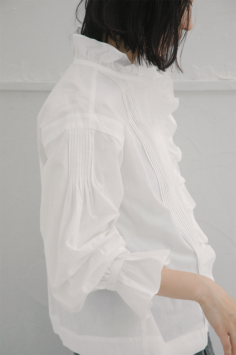 【ナイジェル・ケーボン】WOMAN / ギャザーカラーブラウス / GATHER COLLAR BLOUSE
