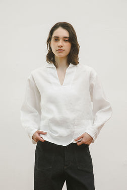 【ナイジェル・ケーボン】WOMAN / フレンチ プルオーバー シャツ- ヘンプ / FRENCH P/O SHIRT - HEMP