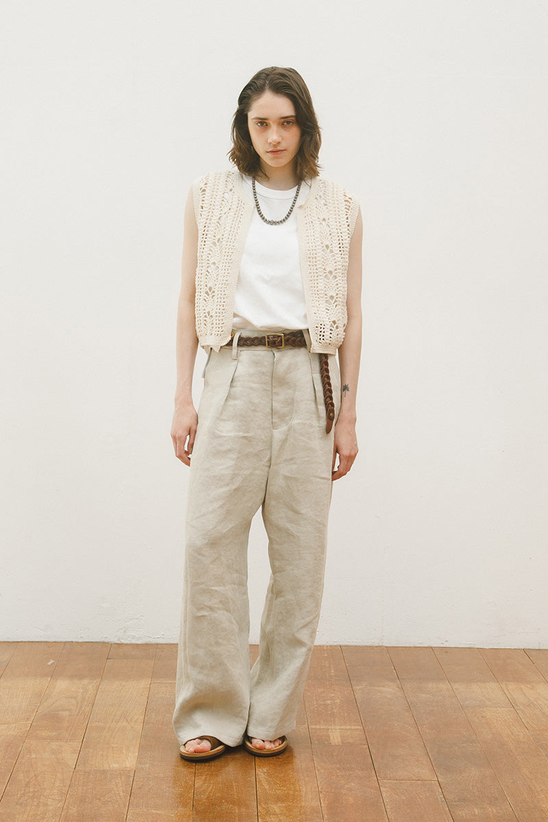 【ナイジェル・ケーボン】WOMAN / クロシェットベスト - コットンコード / CROCHET VEST - COTTON CORD