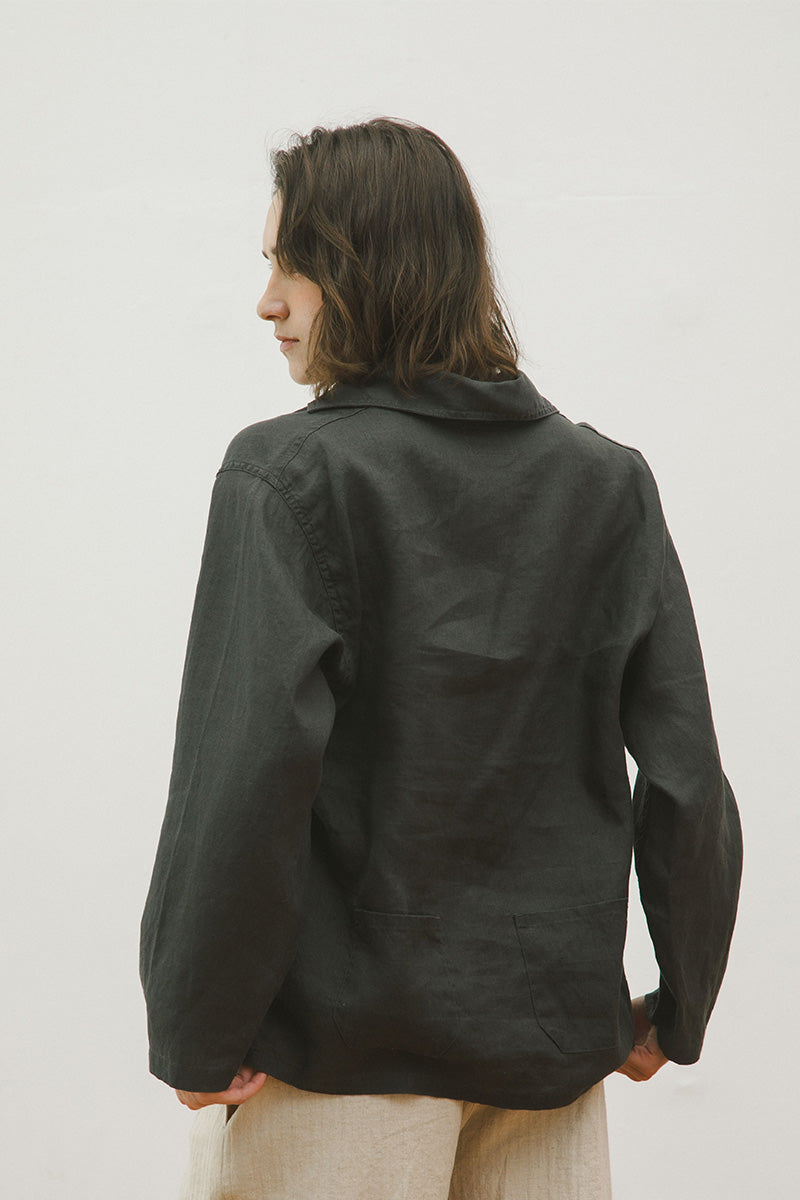 【ナイジェル・ケーボン】WOMAN / フレンチ プルオーバー シャツ- ヘンプ / FRENCH P/O SHIRT - HEMP