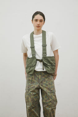 【ナイジェル・ケーボン】WOMAN / フィッシングベスト  - ピグメントダイ / FISHING VEST - PIGMENT DYE