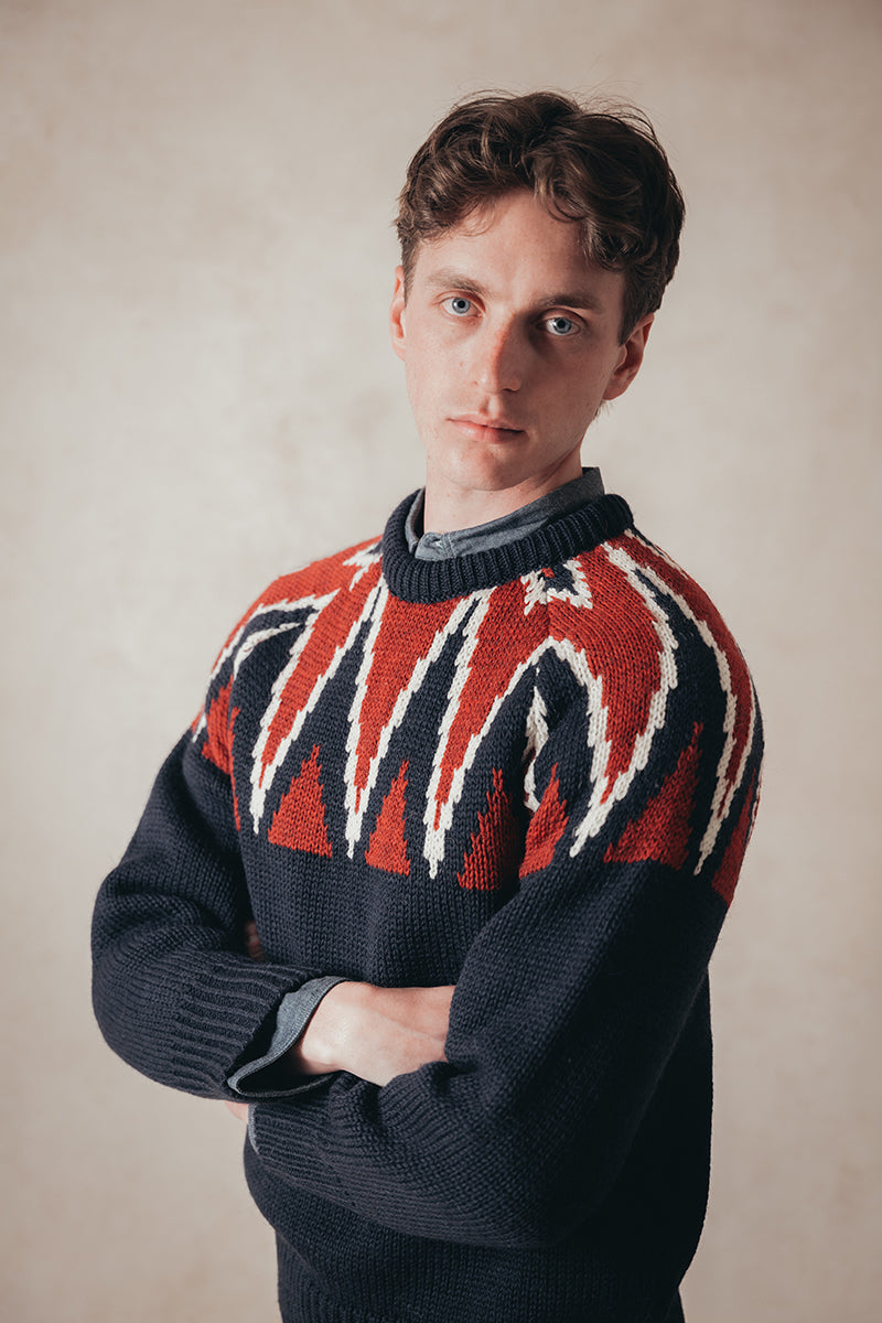 【ナイジェル・ケーボン】MAN / キークルーニット / KEY CREW KNIT