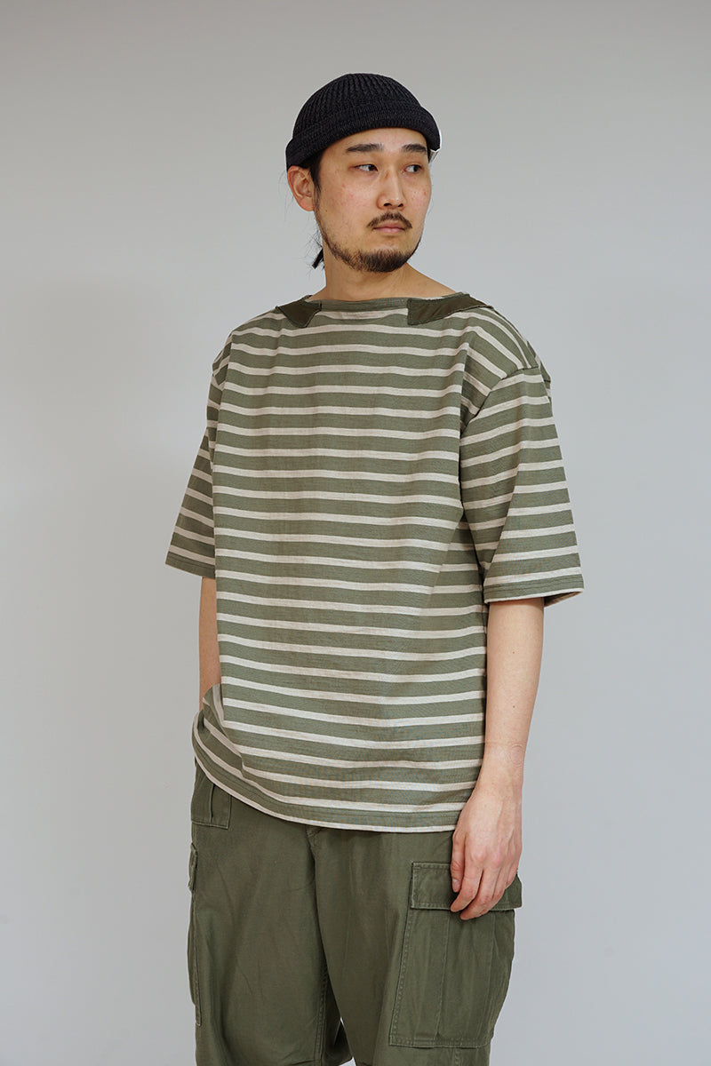 【ナイジェル・ケーボン】UNISEX / ブリティッシュアーミーボーダーハーフスリーブシャツ / BRITISH ARMY BORDER H/S SHIRT