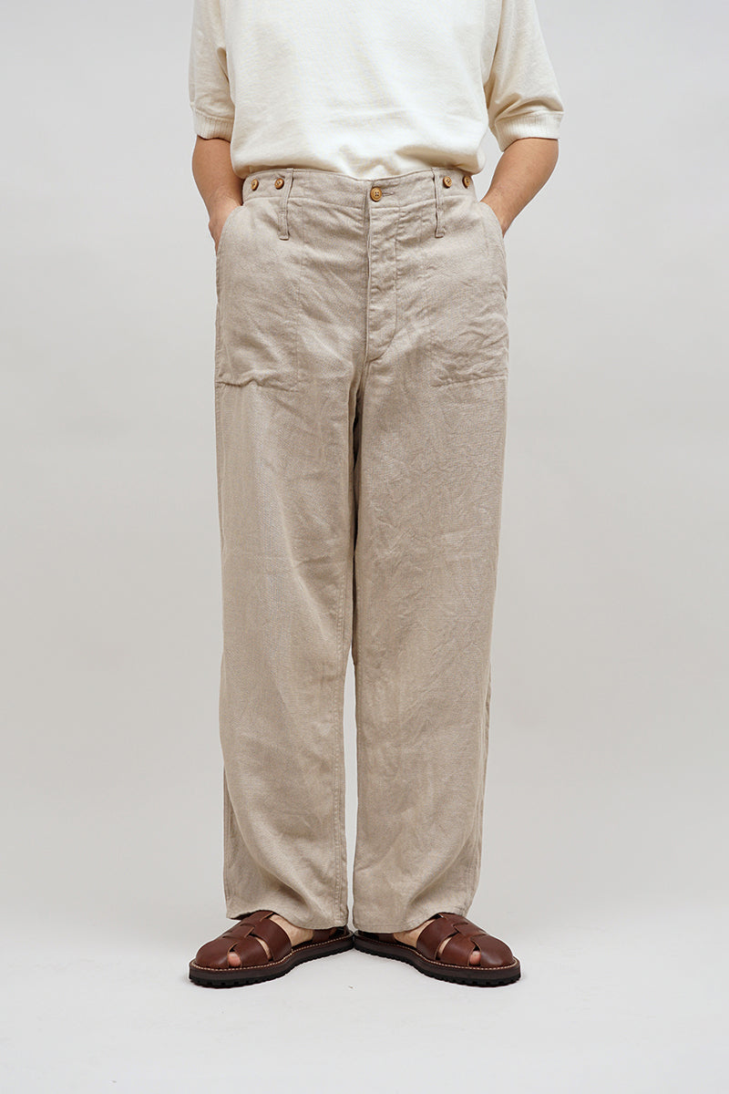 【ナイジェル・ケーボン】UNISEX / フレンチワークパンツ - リネンピンオックス / FRENCH WORK PANT - LINEN PIN OX