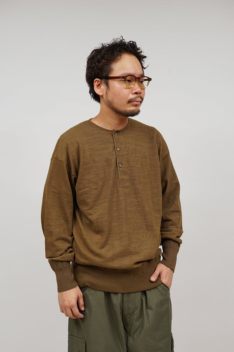 【ナイジェル・ケーボン】MAN /  50sヘンリーネックシャツ / 50s HENLEY NECK SHIRT