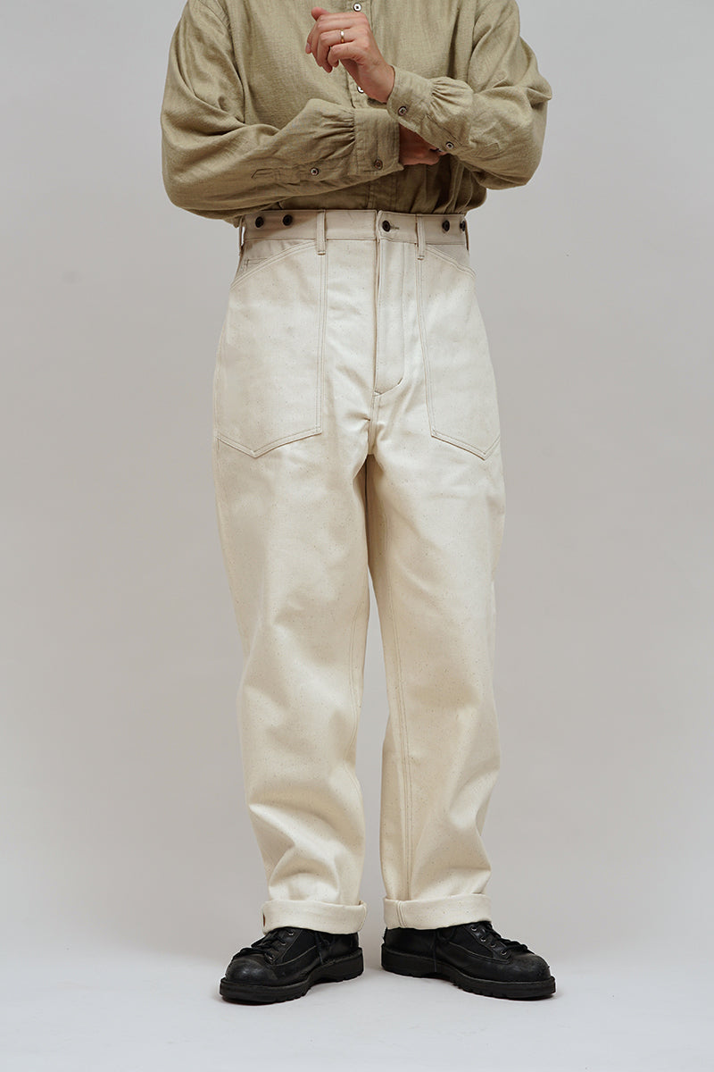 オンラインストア限定【ナイジェル・ケーボン】UNISEX / 30s USアーミーデニム - アイボリー / 30s US ARMY DENIM - IVORY