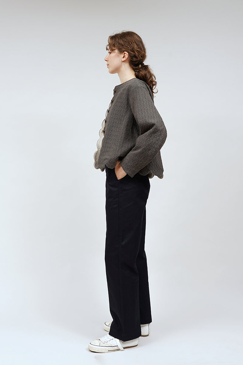 【ナイジェル・ケーボン】WOMAN / アティックジャケット - ノイルシルクジャガード / ATTIC JACKET - NOIL SILK JACQUARD