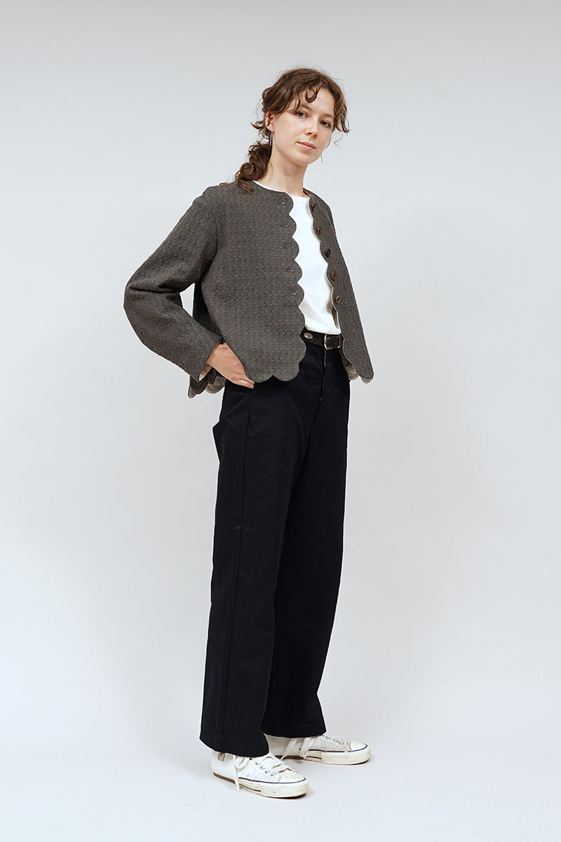 【ナイジェル・ケーボン】WOMAN / アティックジャケット - ノイルシルクジャガード / ATTIC JACKET - NOIL SILK JACQUARD