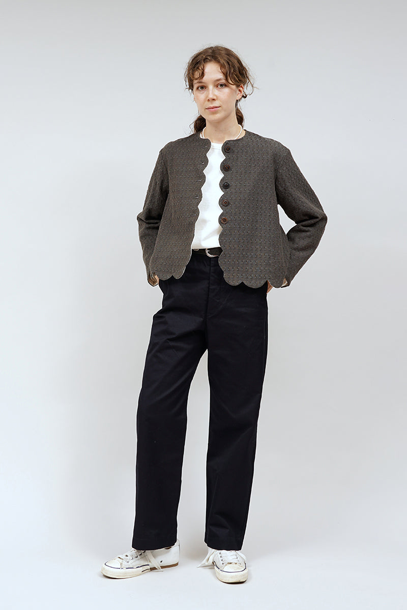 【ナイジェル・ケーボン】WOMAN / アティックジャケット - ノイルシルクジャガード / ATTIC JACKET - NOIL SILK JACQUARD